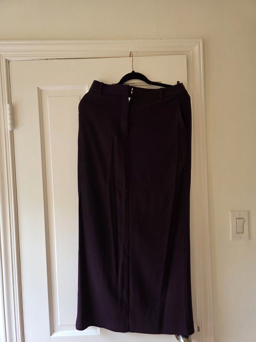 Aritzia Dark Purple Maxi Skirt - Sleek Straight Silhouette